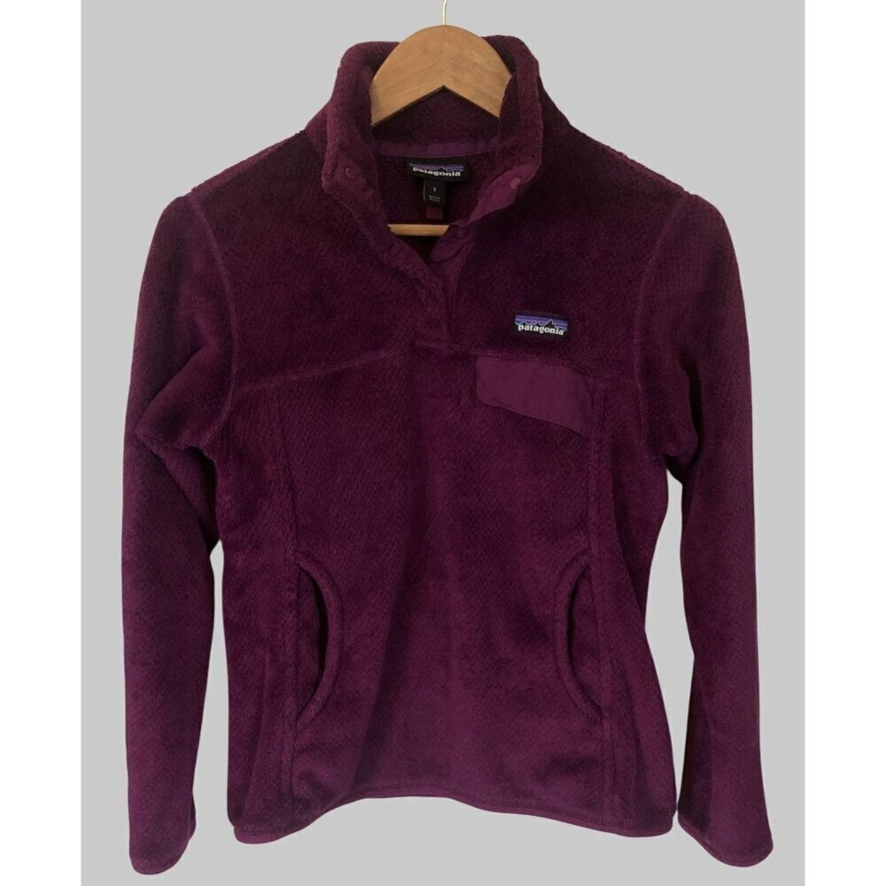 Patagonia Re-Tool SnapT Pullover Womens S Polartec Thermal Pro Fleece Violet Red